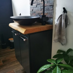 Kundenprojekt: Waschtischplatte aus Eiche für Gäste WC!